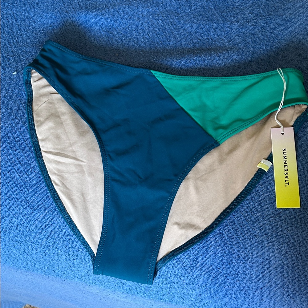 Summersalt Women's Teal and Green Bikini Bottom